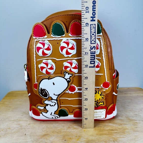Loungefly Peanuts Snoopy Gingerbread House Mini Backpack Woodstock‎ Peppermint main image 8
